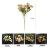 Decoratieve bloemen Kunstmatige kleine lila hydrangea anjers Bruiloft schietpartijen Holiday Arrangement Silk Flower Home El Decoratie