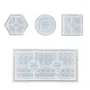 Dekorativa figurer Diy Epoxy Mold High Mirror Four-Leaf Clover Tray Silicone Handgjorda bordstillbehör Lagring Affasive Tools Home