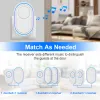System Sectyme Outdoor Wireless Doorbell Ip65 Waterproof Smart Home Door Bell Chime Kit Led Flash Security Alarm Welcome House Melodies