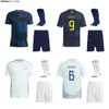 Camisa futebol da Escócia Casa Azul Away White Soccer Jersey Kits de futebol infantil Euro