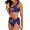 MEDIA DE MUNDA Feminino Sexy Vintage Elephant Biquini Swimsuith African Animal Print High Set Liting Bathing Suit de maiô BIQUINI XXL