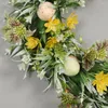 Decoratieve bloemen 15.7 '' Spring Decoratie krans voor paas kersthuis voordeur voordeur buitenmuur hangende zomer