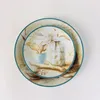 Plates Souvenir Plate Buddha Lotus Flower Round Square Porcelain Artistic Home Decorative Collection Creative Ceramic Dish