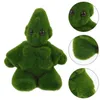 Decorative Flowers Simulated Moss Flocking Christmas Tree Decorations Small Figurine Ornament Ornaments Statue Flocked Home Figurines