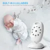 Мониторы VB601 Видео видео монитор Baby Monitor Wireless 2.0 '' LCD Babysitter 2 -W Talk Night Vision Demperation Security Камера няня 8 колыбельная