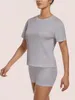 Accueil Vêtements Pyjama Femmes Couleur solide simple Usure de base Shorts à manches courtes de base