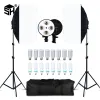 Monopods SH Photography Softbox 50x70 Lightbox Lighting Kit 5500K Lamp Continuous Light System With 2M Tripod For Photo Studio Shooting