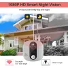 ドアベルW1 Tuya Peephole Camera 1080p 2.4G WiFiワイヤレスドアベル4.3inch IPS PIRモーション検出5000MAHリモートインターコムスマートホーム