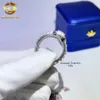 Bling modische Hochzeitsbaguette VVS Moissanit 925 Sterling Silver Men Diamond Ring