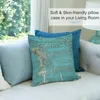 Pillow Rustic Wood With Bright Turquoise Paint Weathered And Aged To Perfection Throw Luxury Covers