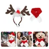 Habitant pour animaux de compagnie kit de chiot accessoires pour les petits chiens écharpe de Noël et Noël santa fête hivern