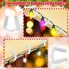 Party Decoration Christmas Light Hanger Hooks Plastic Clips 1 5/8 Inch Fascia Boards Weatherproof Outdoor Holiday Clip