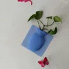 Vaser Creative Magic Vase Soft Wall Hanging Badrumskylskåp Dekalflaskan Vattenkultur Blomma Silikon