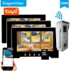 Intercom Dragonsview 1080p Tactile Video Interphone WiFi Wiless Door Phone Door Camera Camera 3 moniteurs Tuya Smart App Remote