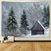 Tapisseries Année Tapestry Mur suspendu cadeau de Noël Bohemian Hippie ins Simple Dormitory Room Fond Cilot Decor Home Decor