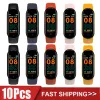 Wristbands 10Pcs M6 Smart Band Men Sport Watch Health Heart Rate Fitness Tracker Pedometer Women Wristband Bracelet for ios Xiaomi Android