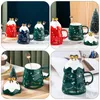 Mugs Christmas Mug Style Cup Coffee Cups With Lids Ceramic Water Storage Container Gifts Oatgryn Simple Tree Multian