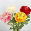 Dekorativa blommor 1pc Artificial Real Touch Silk Ranunculus Blush Flower Bridal Bouquet Floral Arrangement Home Party Wedding Decoration