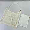 럭셔리 디자이너 해변 가방 Yslbagses Raffias Straw Shoulder Bag Luxury Womber Womens Barge Handbag Icare Classic Hollow Tote Bag Grass Woven Loulou Cabbage Basket