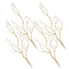 Decoratieve bloemen 4 pc's Home Decor gesimuleerde Twigs Faux stengels Takken Herfst Huishouden Huishoudelijk Fall Fall Tree vaasvuller