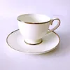 Koppar tefat Bone China kaffekopp och maträtt export kreativ keramisk kostym enkel eftermiddagsmjölk