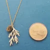 Colliers pendants 2024 Vintage Gold Color Forest Pine Tree Cone Collier Fomen Tribal Style Branch Birch Bijoux Birdons d'anniversaire