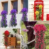 Decorative Flowers Artificial Flower Silk Violet Wall Hanging Wedding Scene Decoration Christmas Home Potting Outdoor Pavilion Accessories