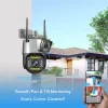 Cameras Dual Lens Security Camera V380 Pro Smart Home 4MP Auto Tracking Waterproof Outdoor Wireless WIFI IP Camera