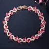 Versatile jewelry environmentally friendly copper electroplated zircon exquisite bracelet with diamond inlay