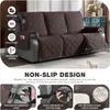 Stol täcker vattentät återfå soffa täcker non slip split soffa med elastiska remmar tvättbara lutande 3 -sits