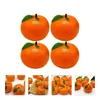 Party Decoration 4 Pcs Artificial Plants Fruit Ornaments Oranges Fake Desktop Simulation Models Pography Props With Leaves