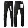 Designer maschile designer viola pantaloni in denim maschi jeans maschi pantaloni neri pantaloni di alta gamma di alta qualità motociclista strappato jean slim fit moto abbigliamento