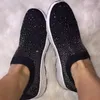 Sıradan Ayakkabı Kadın Daireler Sneakers Glitter Slip-On Eva Elastik Top Gh Sport Spor Salon Zapatillas Mujer