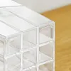 Boîtes de rangement Panier transparent de couleur unie simple et belle facile