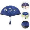 Decorative Figurines Bamboo Folding Fan Portable Handheld Foldable For Party Wedding Dancing Decoration