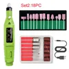 18pcs Electric Nail Drill Machine Set Grinding Equipment Mill For Manucure Machine pédicure Strong Nail Polissing Tool Nail- pour Nail Art professionnel