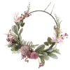 Fleurs décoratives Garland Garland Wreath Home Decorations Creative Pendant Reliste Flower Iron Place