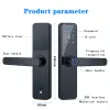 Lock RAYKUBE Biometric Fingerprint Door Lock K7 Black Smart Lock Tuya App Remote Unlocking Keyless Lock Electronic Door Lock