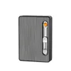 USB Rechargeable plus léger 10 cigarette Pack Cigarette Bighter Lighter 3-en-1 Cadre de cigarette rechargeable