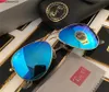 1PCS Designer Marke Klassische Pilot -Sonnenbrille Mode Frauen Sonnenbrillen UV400 Gold Frame Grüne Spiegel 58 -mm -Objektiv mit Box4218068