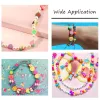 kits 400pcs 2 Style Diy Stretch Bracelet Making Kits with Handmade Polymer Clay Beads Fruit Theme 1 Roll Elastic Crystal Thread