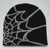 Dziwne kapelusz męskie i damskie Jacquard Hat Autumn and Winter Outdoor Cycling Hat Spider Web ciepło dla dorosłych moda y2k