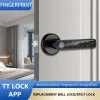 Lås tuya ttlock App Control Door Locks Biometric FingerPrint Locker BT Smart Entry Home Handle App Unlock Digital Intelligent Lock