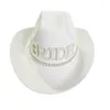 Party -Dekoration 1PCS BRIDE COWBOY HAT Hochzeit Dekorationen Junggeselle Bachelorette Hen Brautdusche Ehe Geschenk