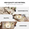 Bath Mats 2pcs Placemats Table Cover Crochet Embroidered Round Hollow Cup For Home Kitchen Decor