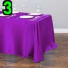 Tabela de mesa sofisticada El Banquet e cena de casamento Retângulo de cor sólida Ding colorido de tecido de cetim p8q3846