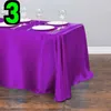 Tableau de table haut de gamme El Banquet et scène de mariage Couleur solide Rectangle Smooth Satin Fabric Colored Ding P8Q3846