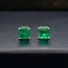 Anéis Shipei clássico sólido 925 prata esterlina 2ct Emerald Gemstone Studs Brincos noivado de casamento jóias finas para mulheres por atacado