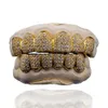 REAL 925 Sterling Silver Teeth Grillz Moissanite Micro Pave Iced Flooded Out VVS D Moissanite Grill for Hip Hop Man