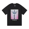Męskie designerskie koszulki fioletowe letnia marka Tshirt męskie i damskie pary tee Hip-Hop Street Tops